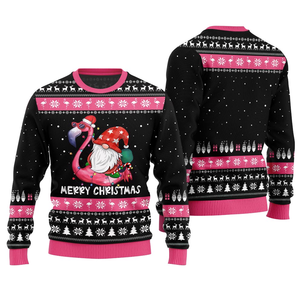 Happy Christmas Flamingo Ugly Sweater