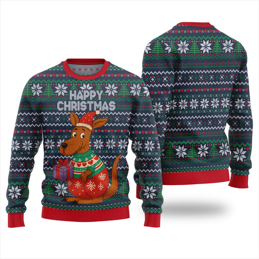 Happy Christmas Kangaroo Ugly Xmas Sweater