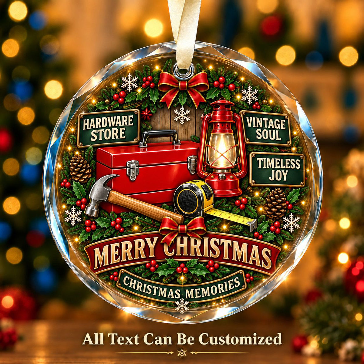 Hardware Store Personalized Glass Ornament | 5To9Vibe