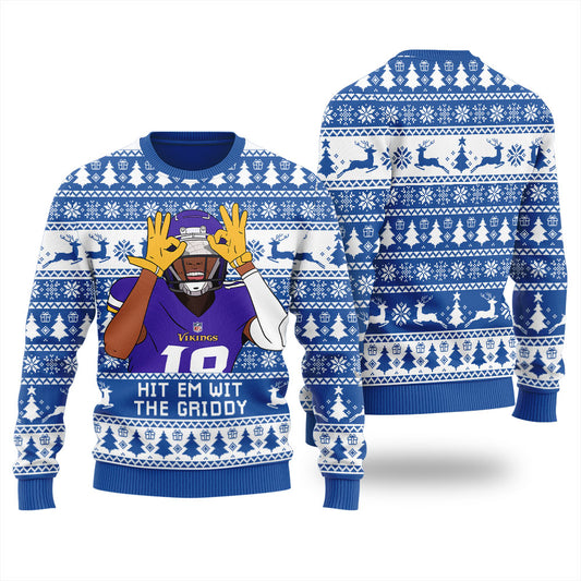 Hit Em With The Griddy Men's Ugly Chritmas Sweater