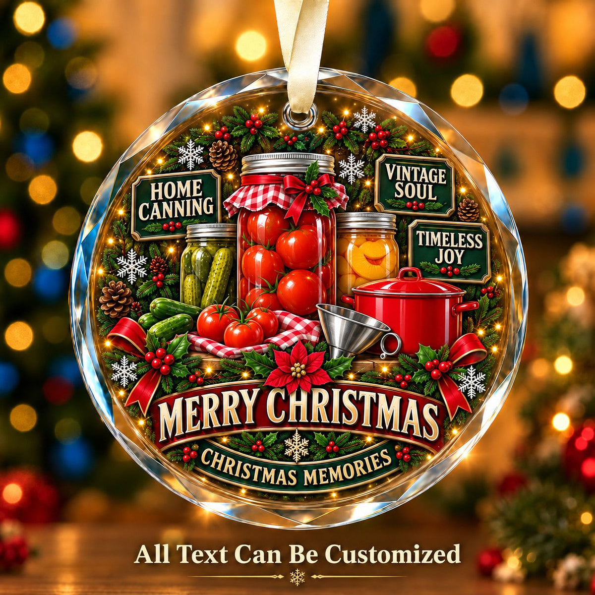 Home Canning Personalized Glass Ornament | 5To9Vibe