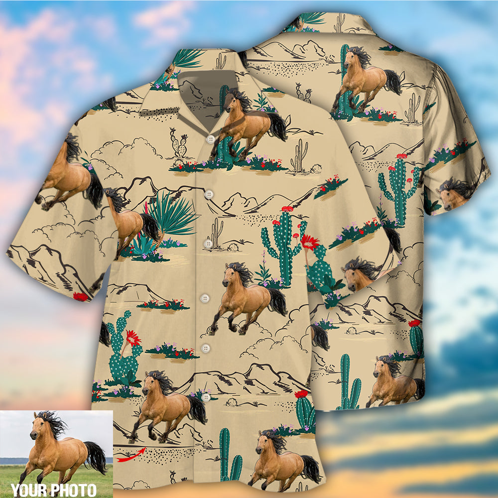 Horse Desert Custom Photo - Hawaiian shirt