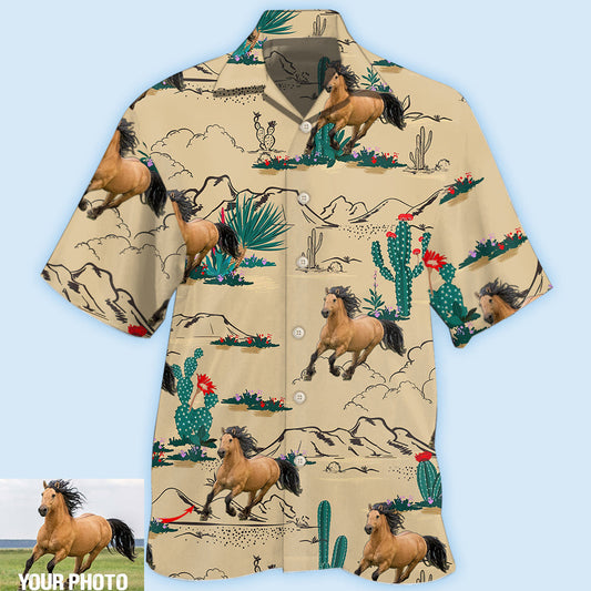 Horse Desert Custom Photo - Hawaiian shirt