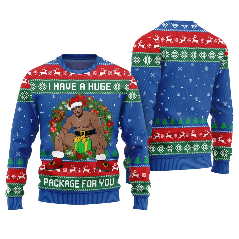 I Have A Huge Package For You Barry Wood Christmas Sweater