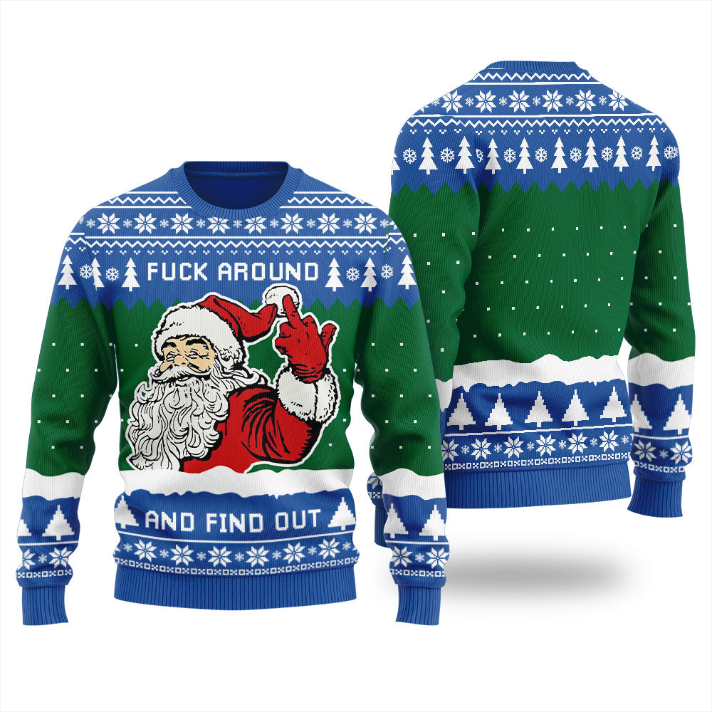 Inappropriate Santa Ugly Christmas Sweater
