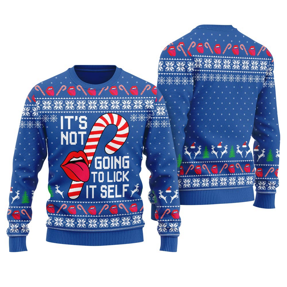 It's Not Going To Lick Itself Women's Ugly Christmas Sweater