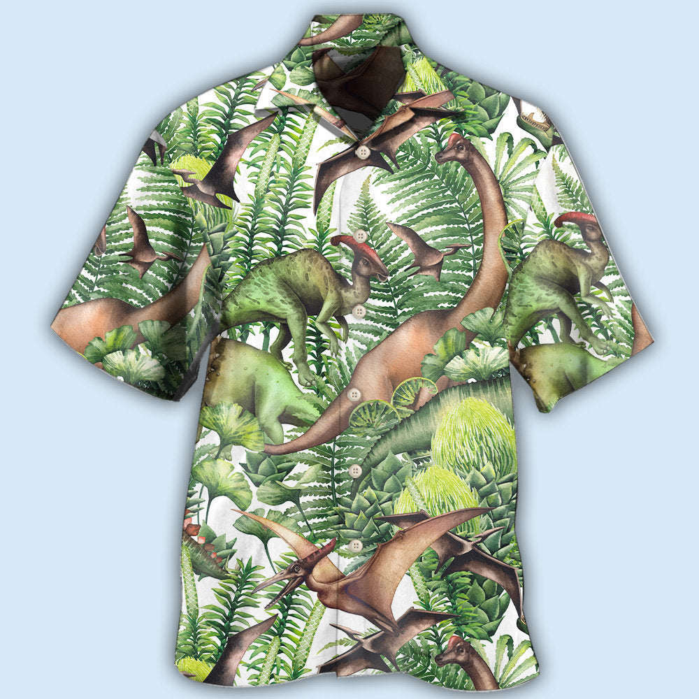 Dinosaur Jurassic Dinosaur Green Style - Hawaiian Shirt