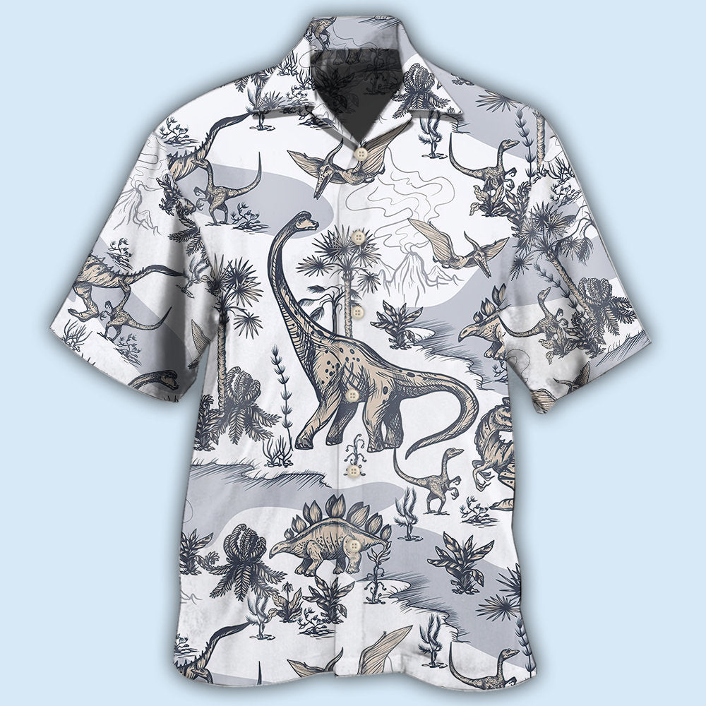 Dinosaur Jurassic Dinosaur Art Style - Hawaiian Shirt