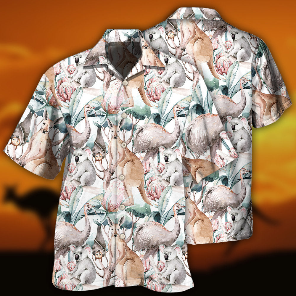 Kangaroo Animals Lovely Kangaroo - Hawaiian Shirt