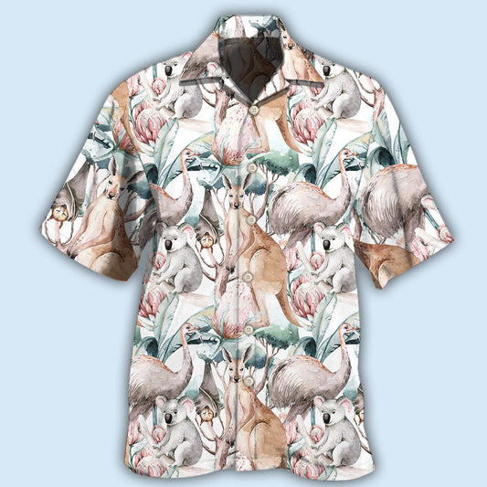 Kangaroo Animals Lovely Kangaroo - Hawaiian Shirt