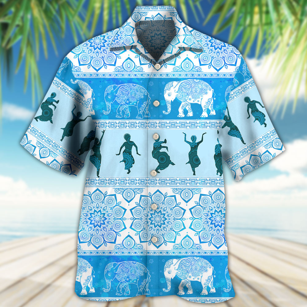 Kathak Elephant Pattern - Hawaiian Shirt