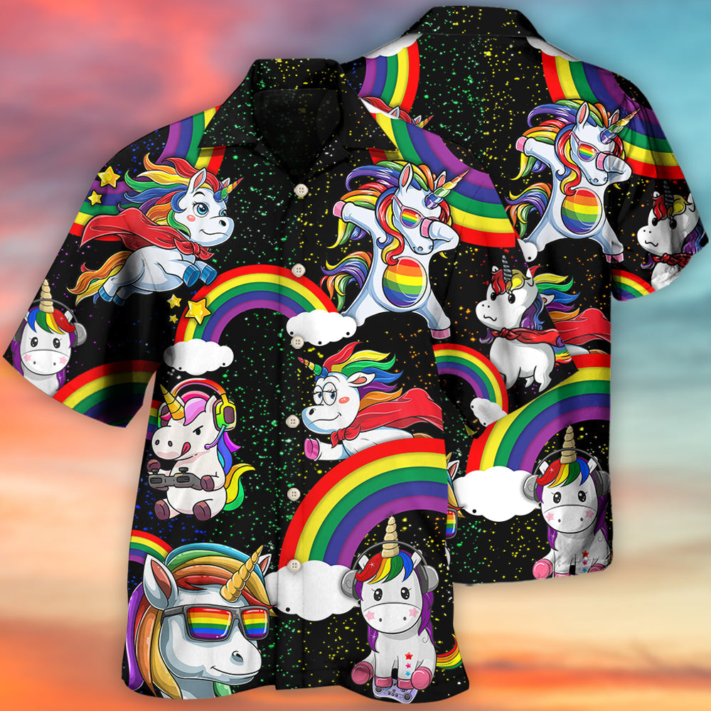 LGBT Unicorn Funny Style - Hawaiian Shirt