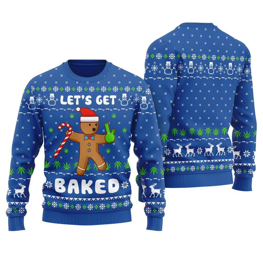 Lets Get Baked Inappropriate Ugly Sweater