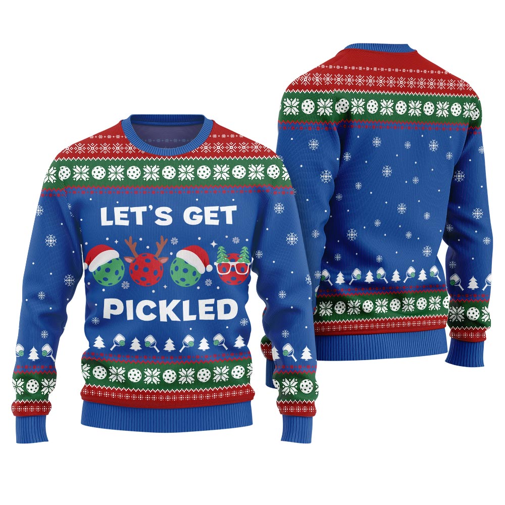 Lets Get Pickled Funny Ugly Christmas Sweater