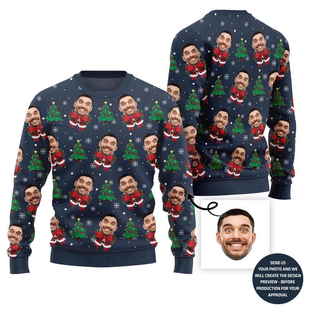 Lovely Custom Face Ugly Christmas Sweater
