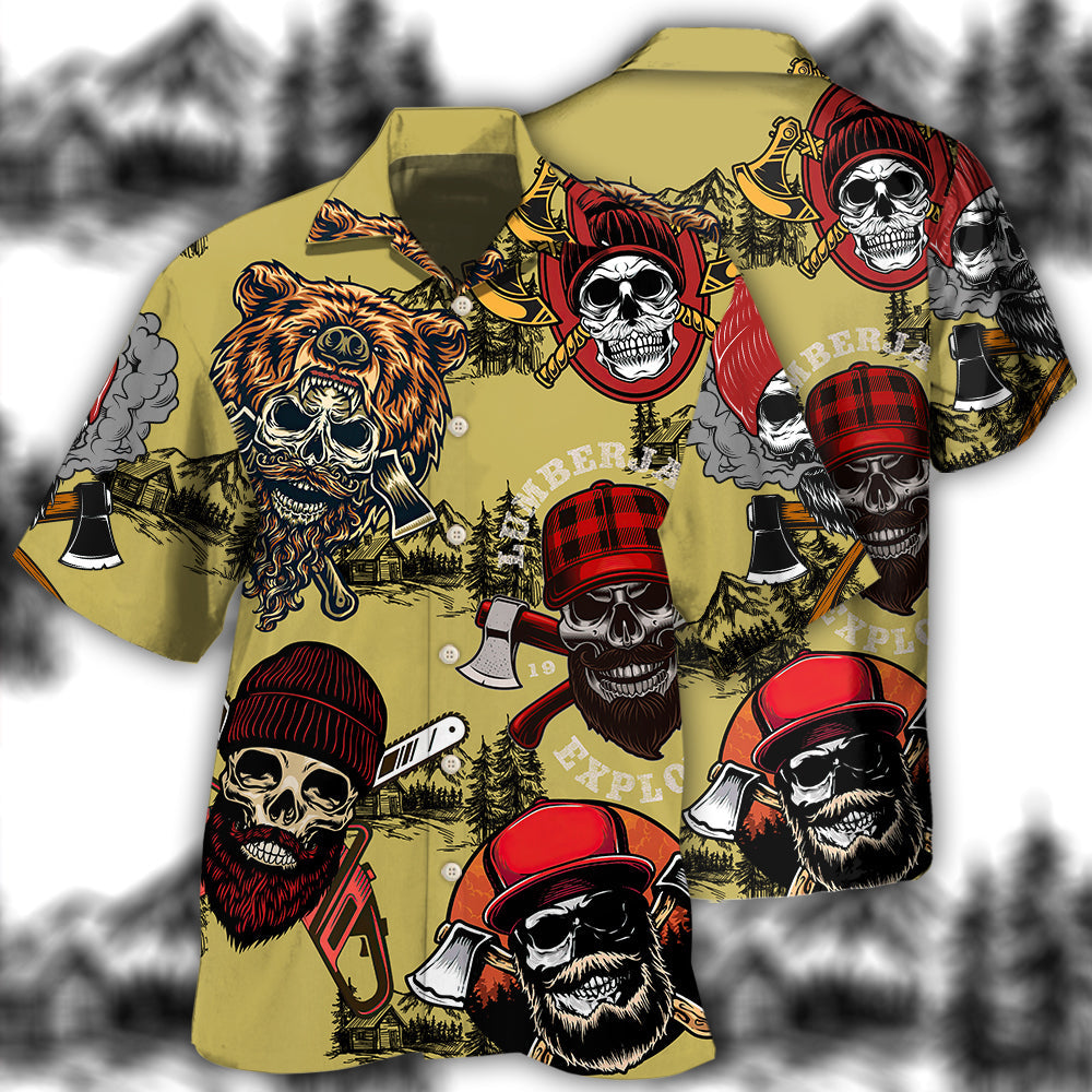 Lumberjack Skull Cool Style - Hawaiian Shirt