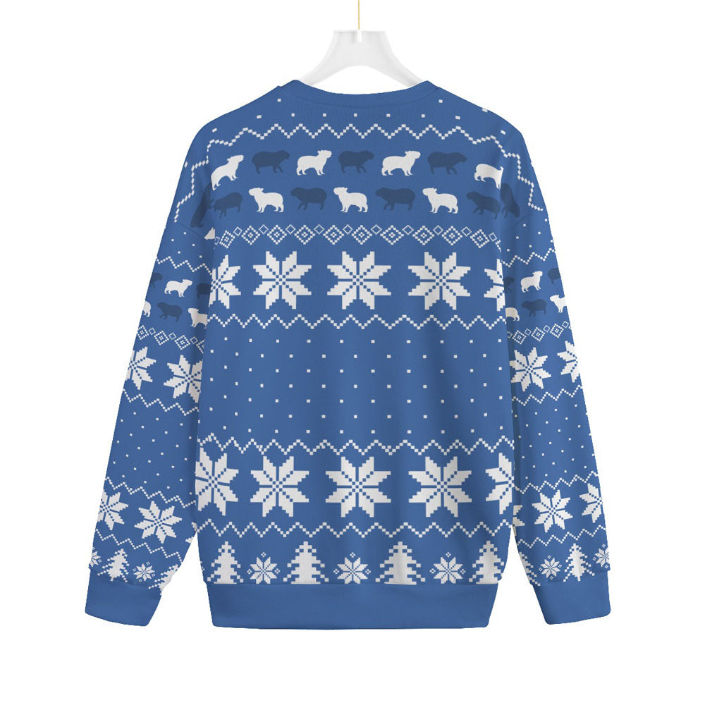 Men's Big And Tall Ugly Christmas Sweater Capybara