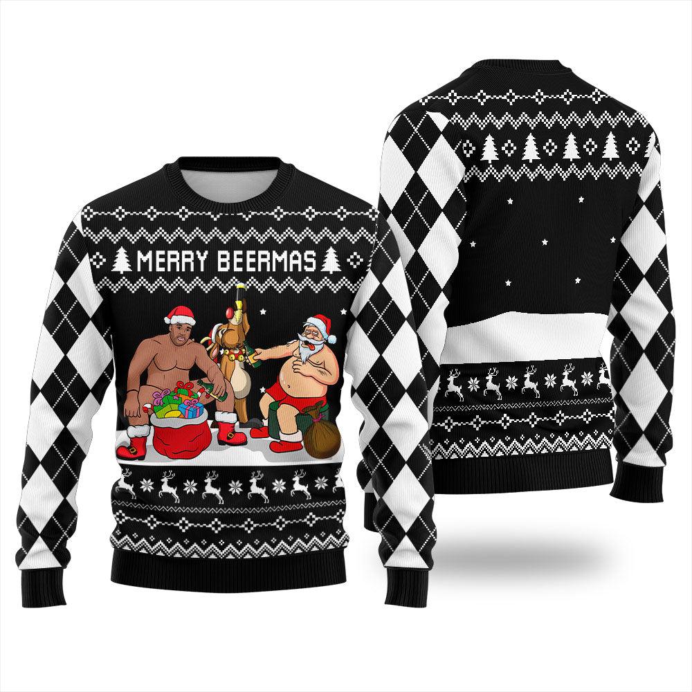 Merry Beermas Ugly Christmas Sweater