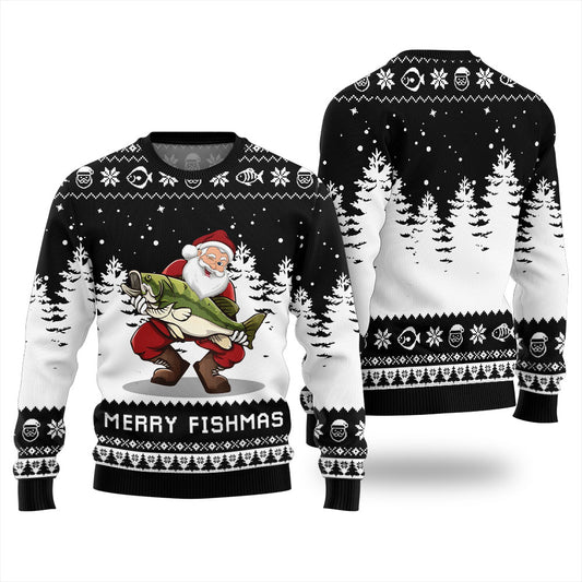 Merry Fishmas Funny Ugly Xmas Sweater