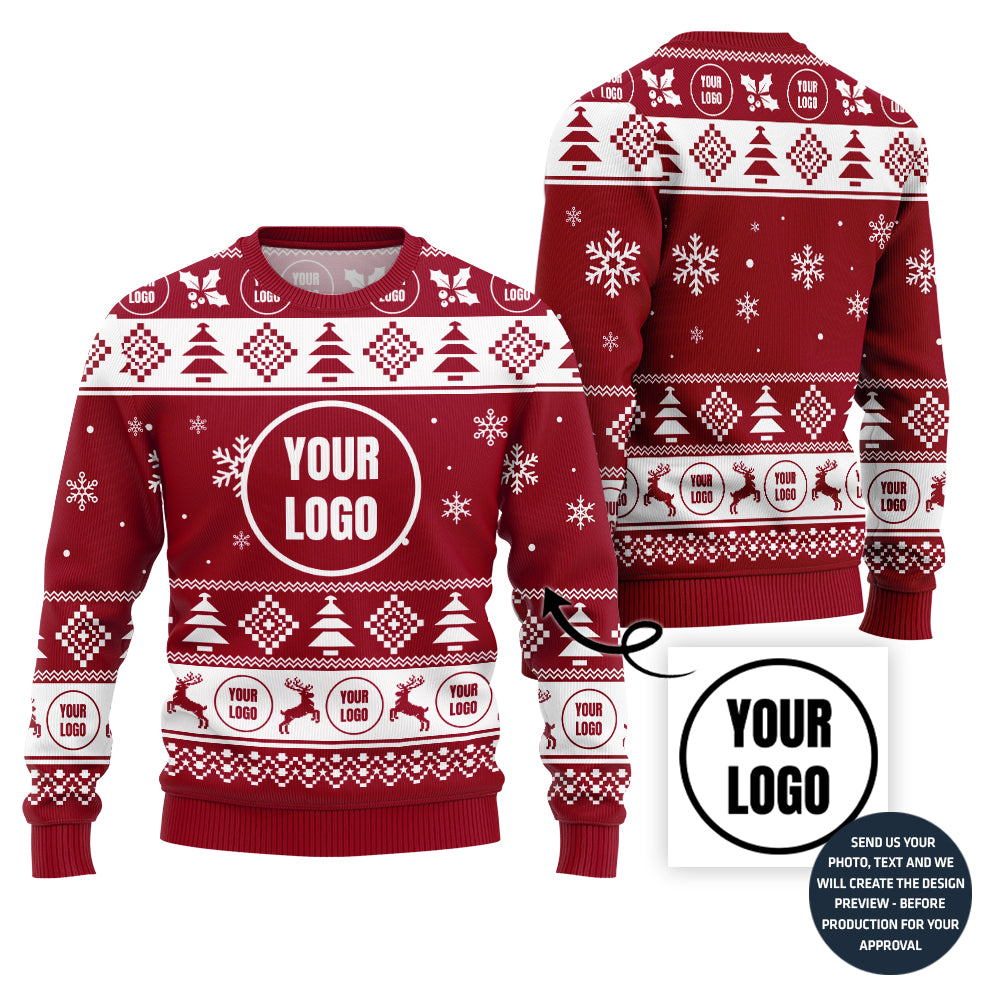 Minimalist Custom Logo Team Ugly Sweater