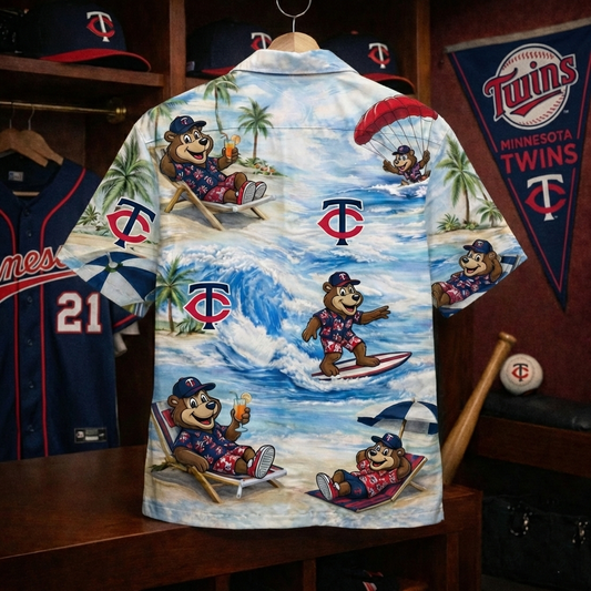 MT Baseball Mascot Beach Viber Button-Up Unisex Hawaiian Shirt For Men & Women