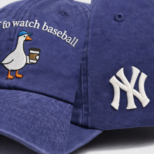 Off to watch Baseball Embroidered Logo Premium Baseball Cap