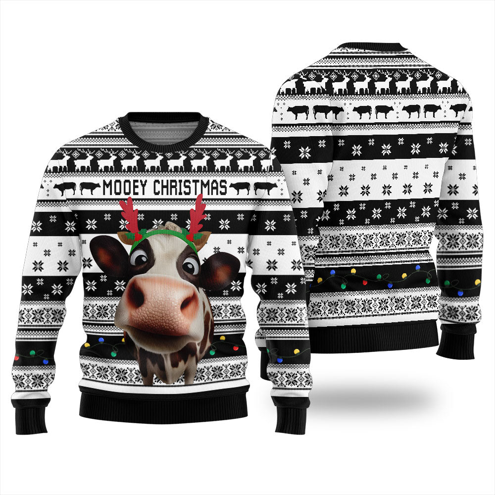 Mooey Christmas Cow Ugly Sweater