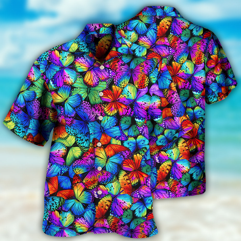Butterfly Multi Bright Butterflies - Hawaiian Shirt