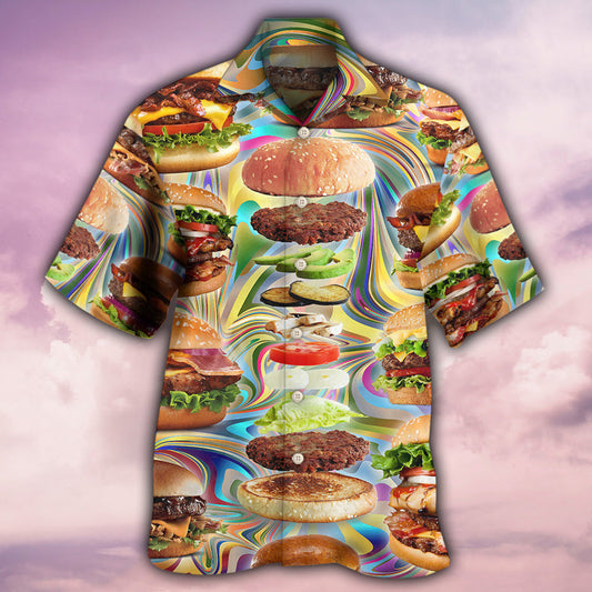 Food Lover My Love Is For Hamburger - Hawaiian Shirt
