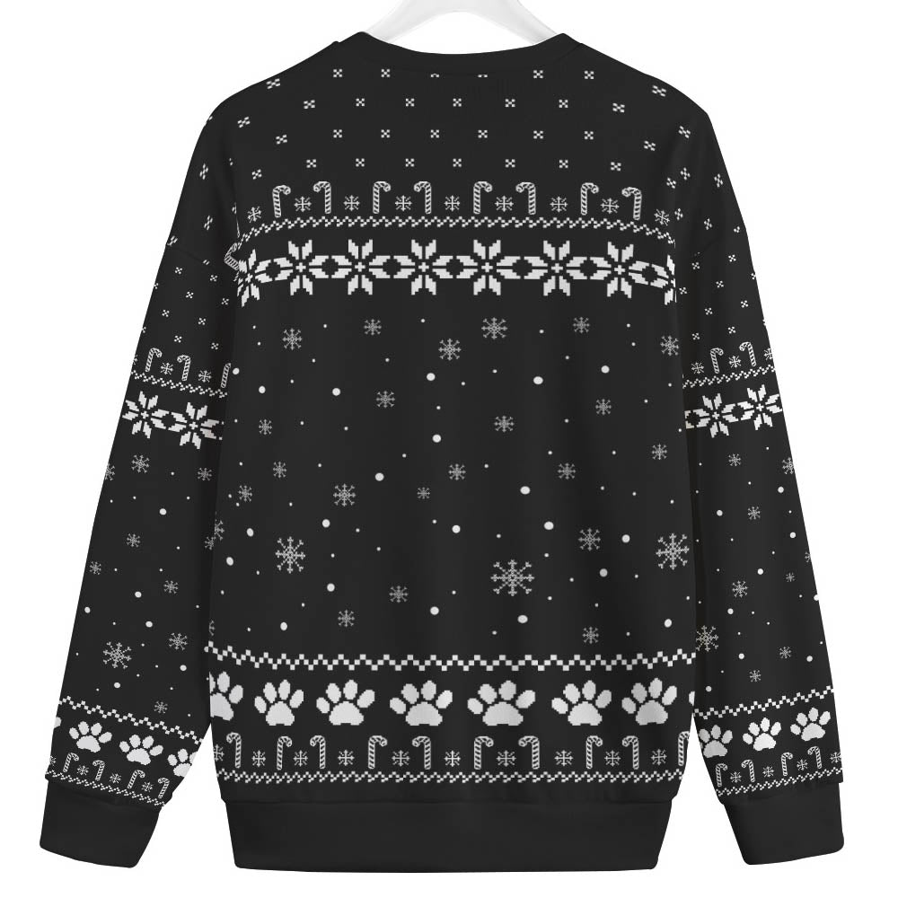 Naughty Black Cat Mens Big And Tall Christmas Sweater
