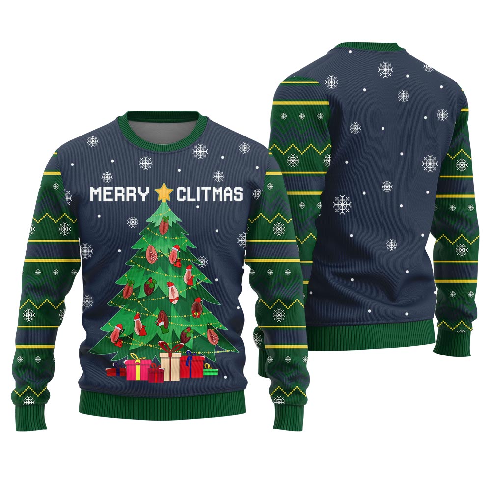 Naughty Merry Clitmas Ugly Christmas Sweater For Women