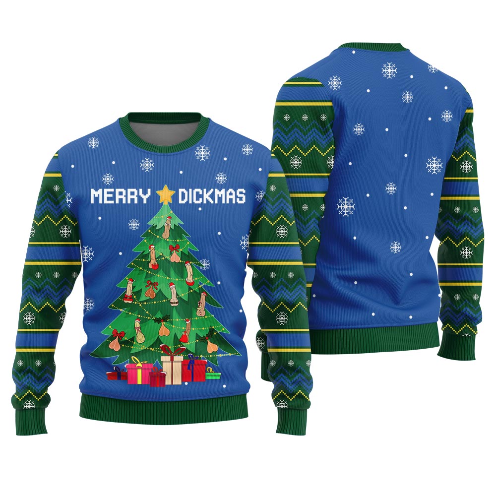 Naughty Merry Dickmas Christmas Sweater