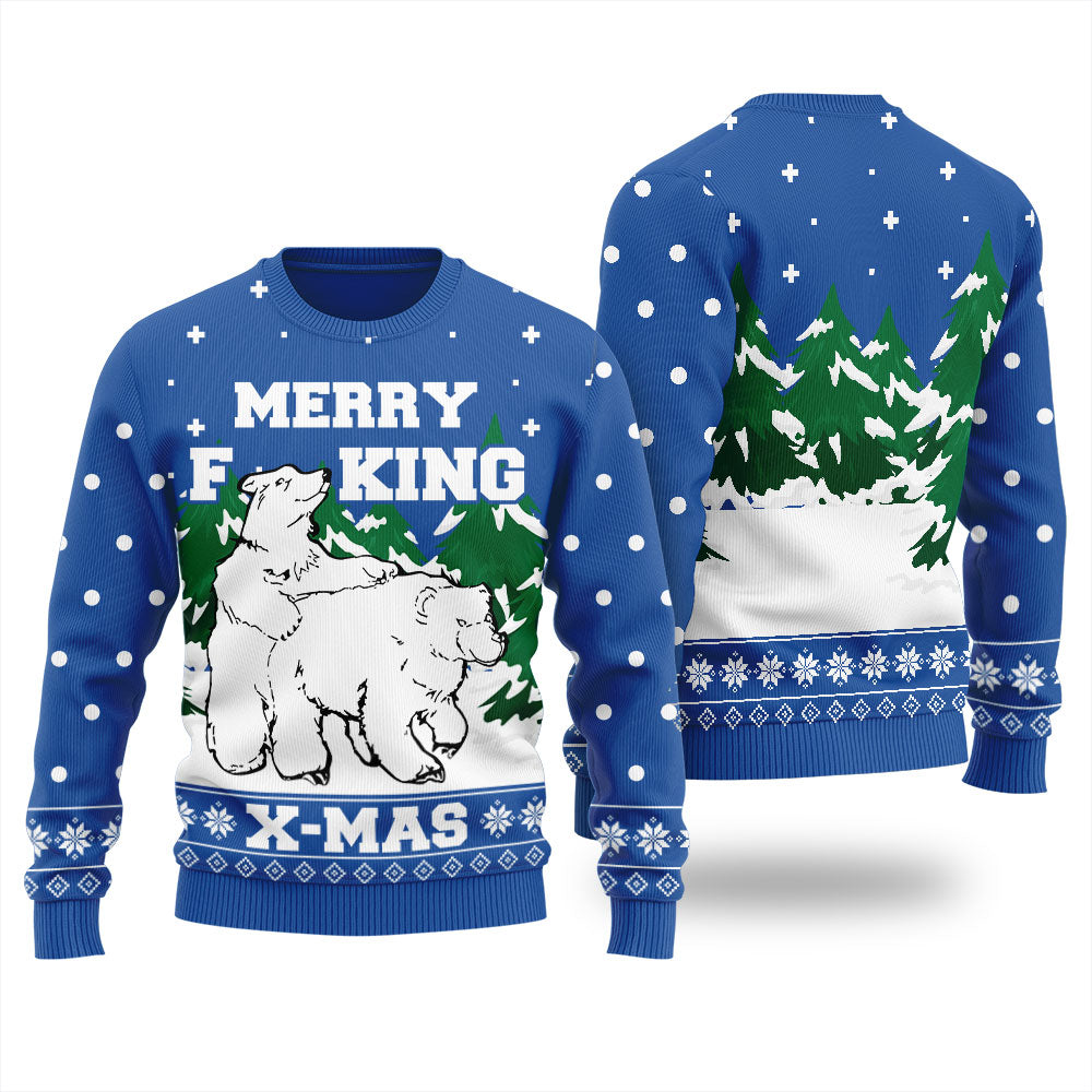 Dirty Polar Bear Men's Ugly Christmas Sweater