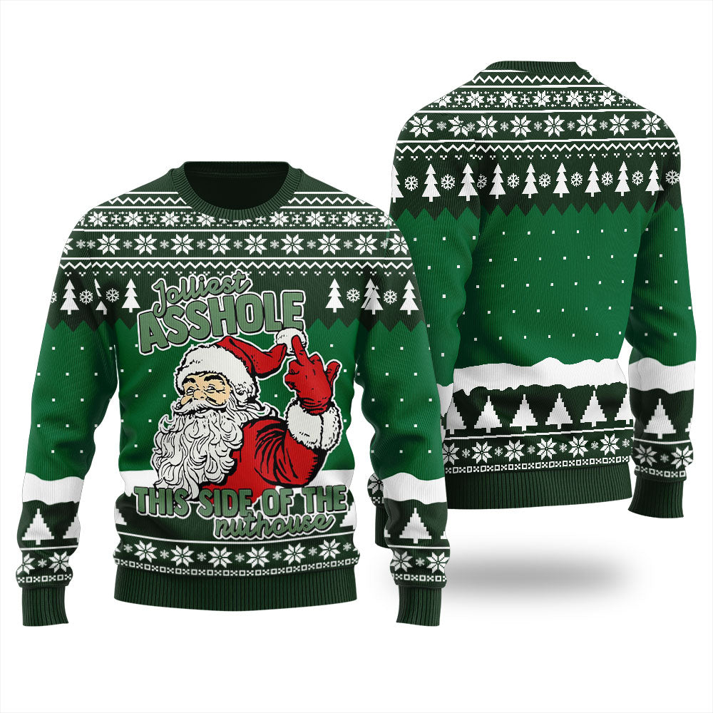 Naughty Santa Offensive Christmas Sweater