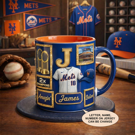 Baseball Accent Mug With Baseball Team Personalized - 11OZ Accent Mug