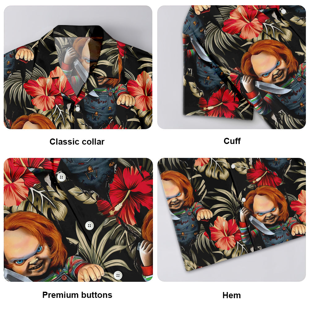 Halloween Chucky Scary Tropical Style - Unisex Hawaiian Shirt For Men and Women