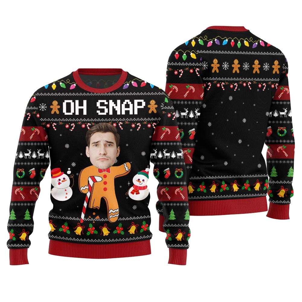 Oh Snap Custom Face Funny Ugly Sweater