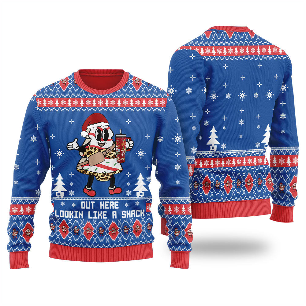 Out Here Lookin Like A Snack Women's Ugly Christmas Sweater