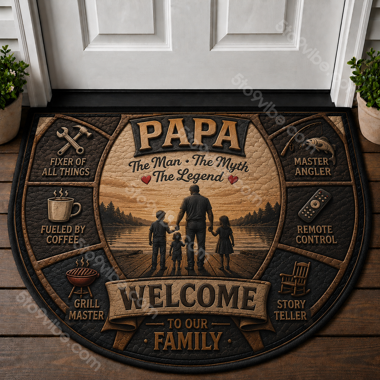 Grandma's Welcome Mat - Always Open Always Loved Floral Quilt Doormat - 5to9vibe