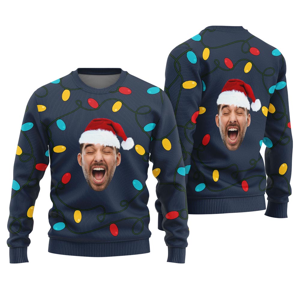 Personalized Face Christmas Sweatshirt For Women