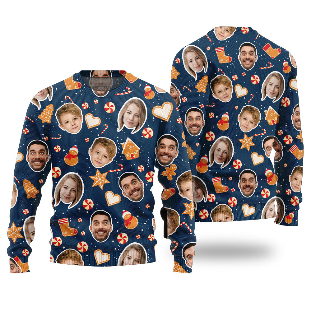 Personalized Face Festive Holiday Ugly Christmas Sweater