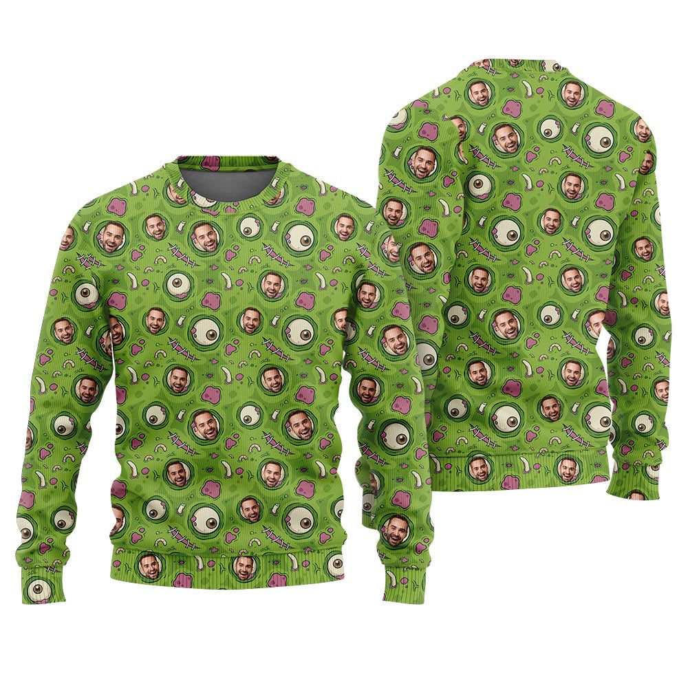 Personalized Face Monsters Ugly Halloween Sweater
