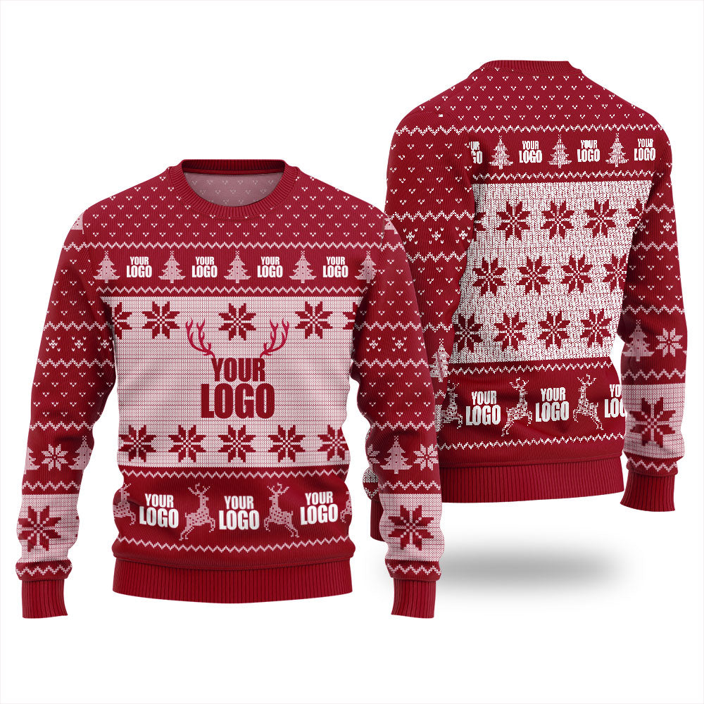 Personalized Ugly Sweater With Company Logo