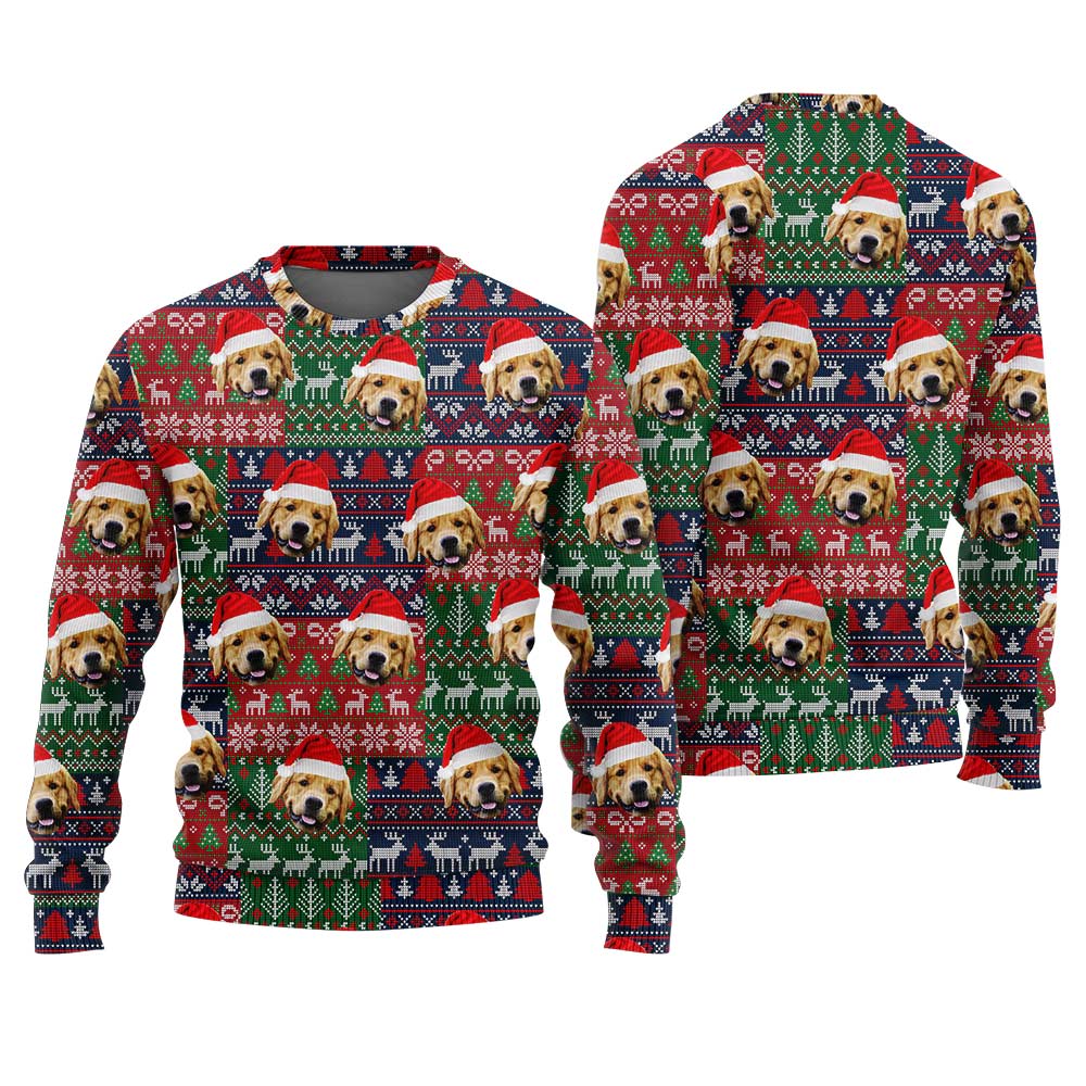 Personalized Your Pet Picture Ugly Christmas Sweater