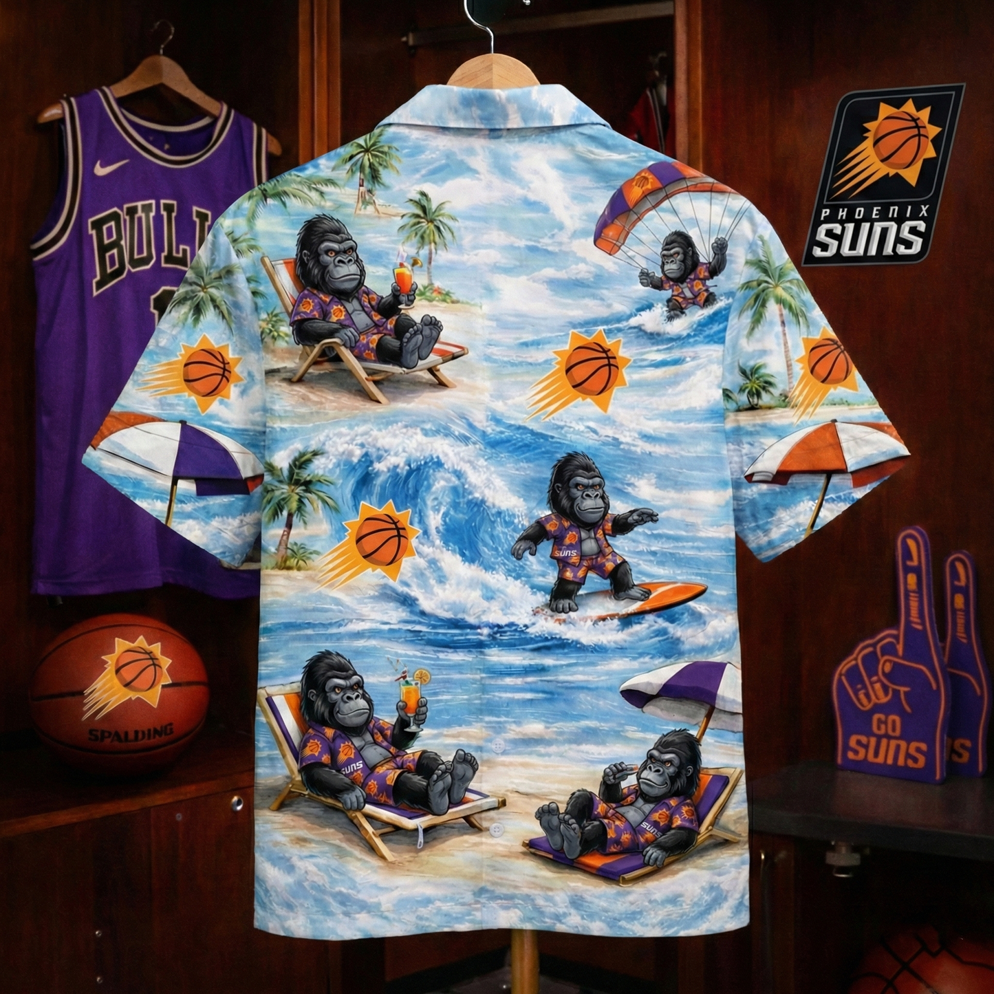 PS Basketball Mascot Beach Viber Unisex Hawaiian Shirt For Men & Women