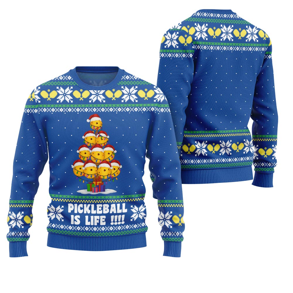 Pickleball is Life Ugly Christmas Sweater