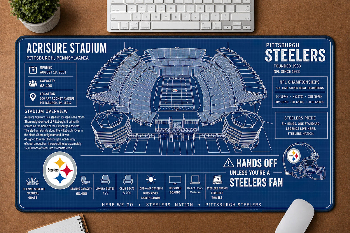 All Football Stadium BluePrint Desk Mat Mouse Pad Plus Size Trending - 5to9vibe