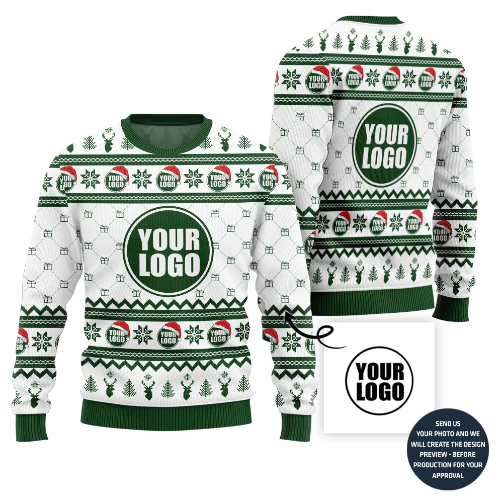 Polished Custom Logo Corporate Holiday Sweater