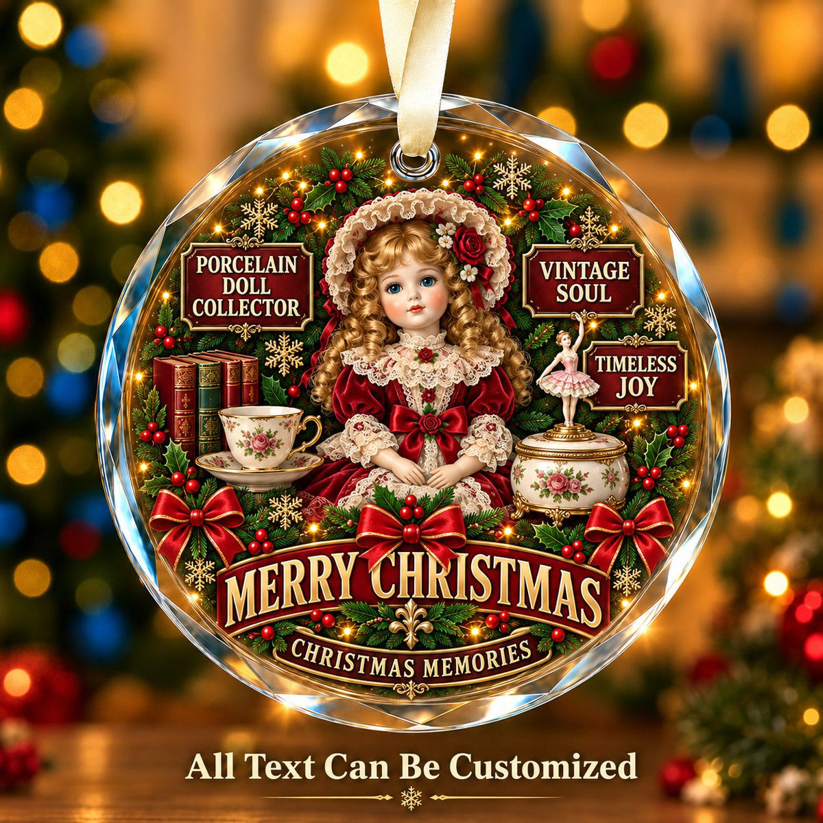 Porcelain Doll Collector Personalized Glass Ornament | 5To9Vibe