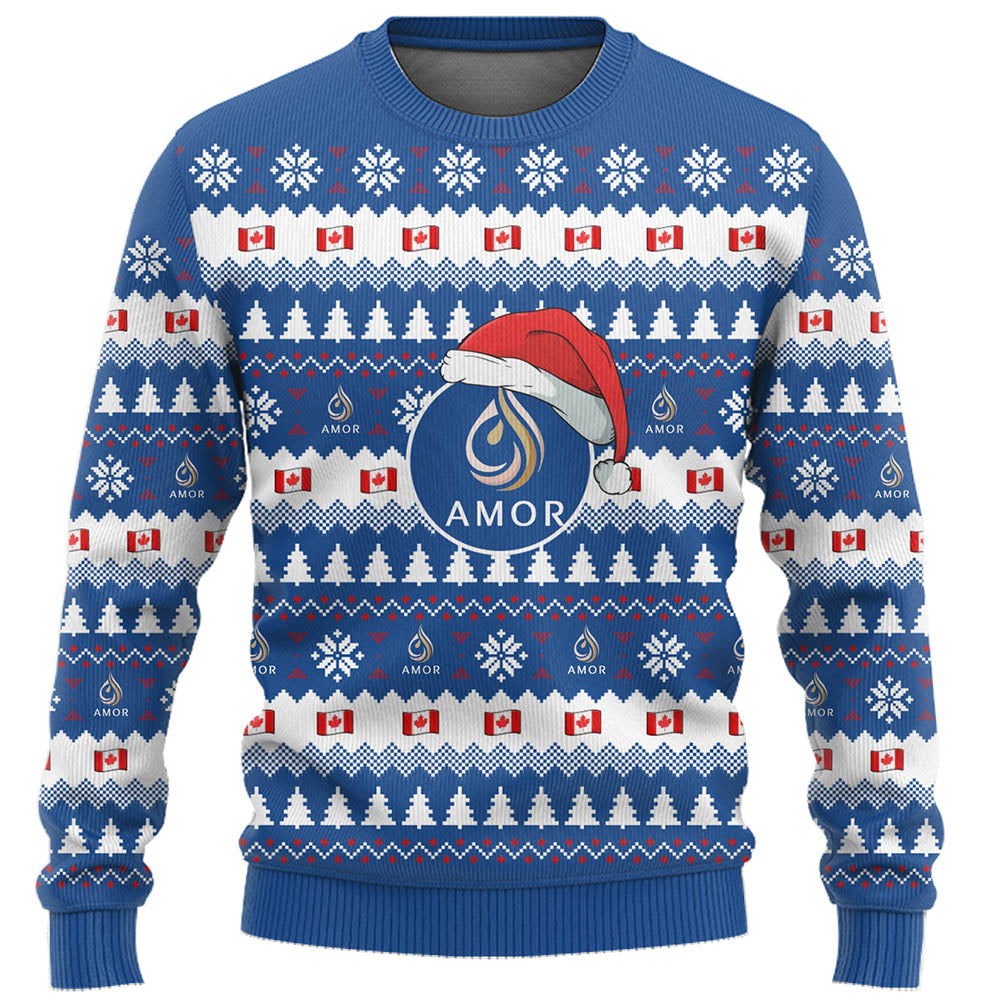 Proud Canadian Company Custom Ugly Christmas Sweater Live Preview